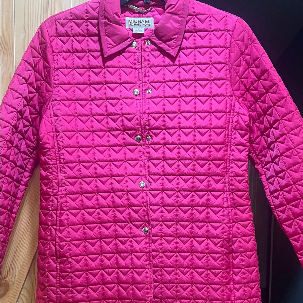 Michael Kors Fuchsia Quilted Jacket size large